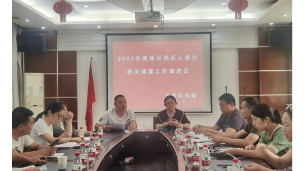 武陵区召开2023年度残疾人就业状况调查工作推进会暨业务培训会